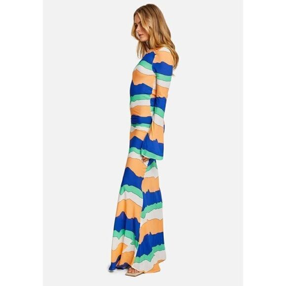 NWT PIPPA The Label Wini Maxi Dress Blue Ziggy Size XS MSRP $166 - Picture 10 of 12